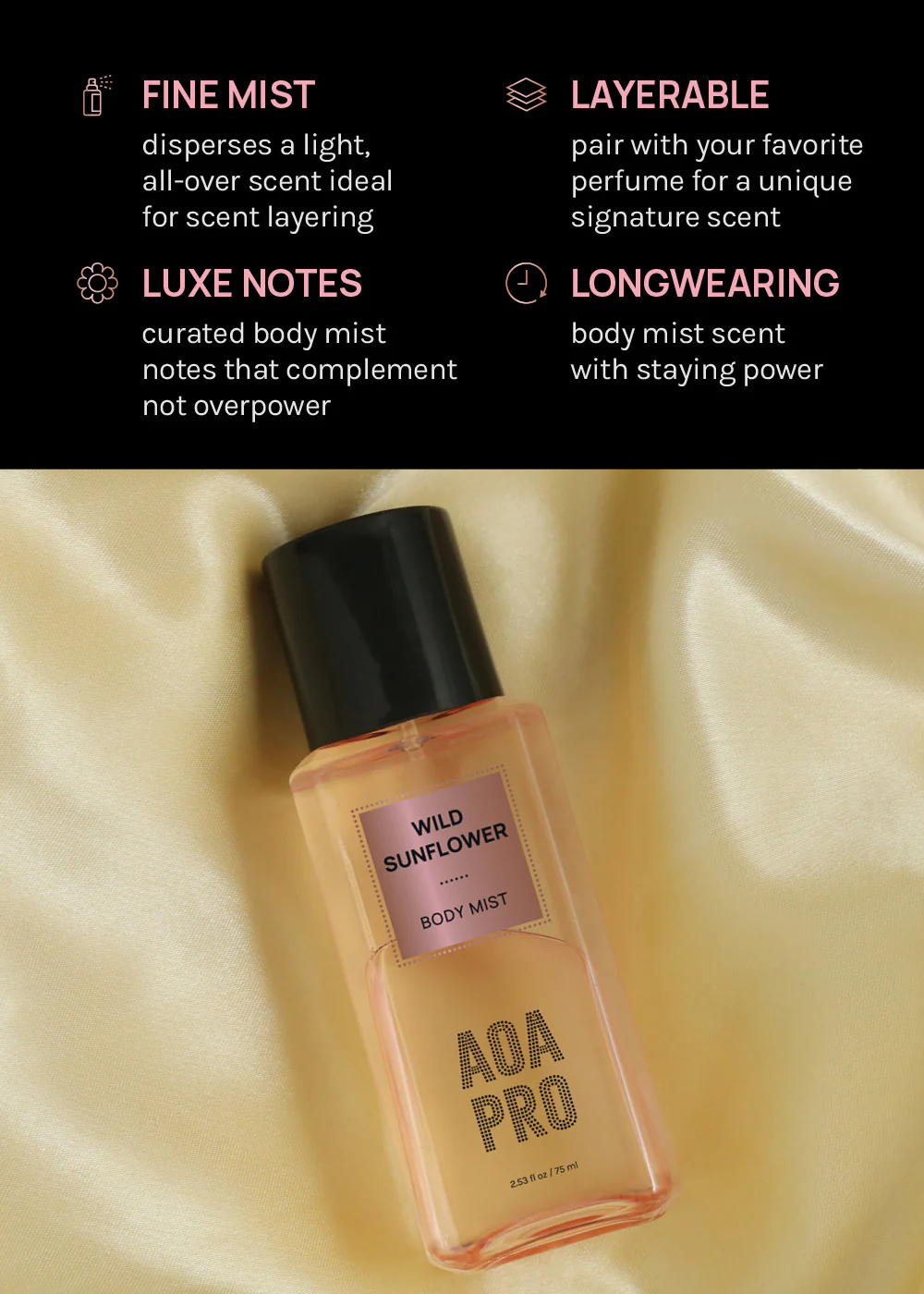 AOA Pro Wild Sunflower Body Mist - Image 4