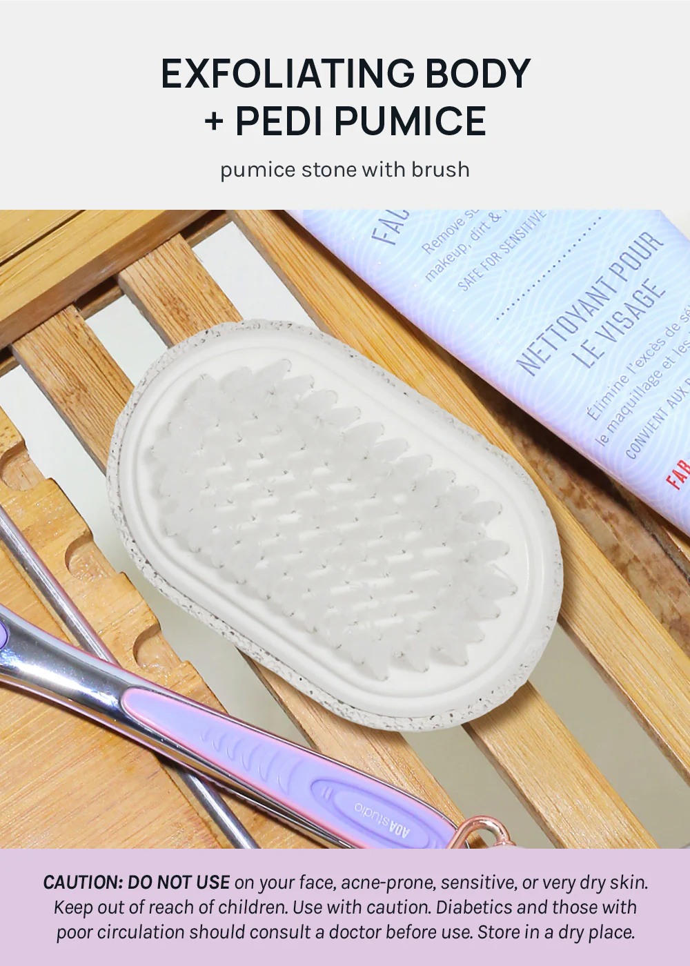 AOA Pumice Stone with Brush - Image 2