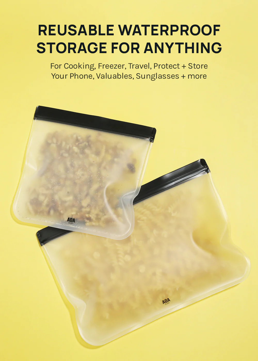 AOA Reusable Multi-Purpose Zip Bag - Image 3