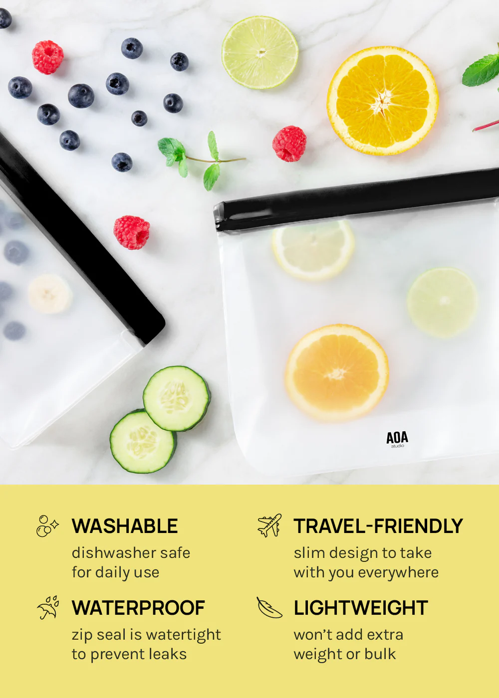 AOA Reusable Multi-Purpose Zip Bag - Image 4