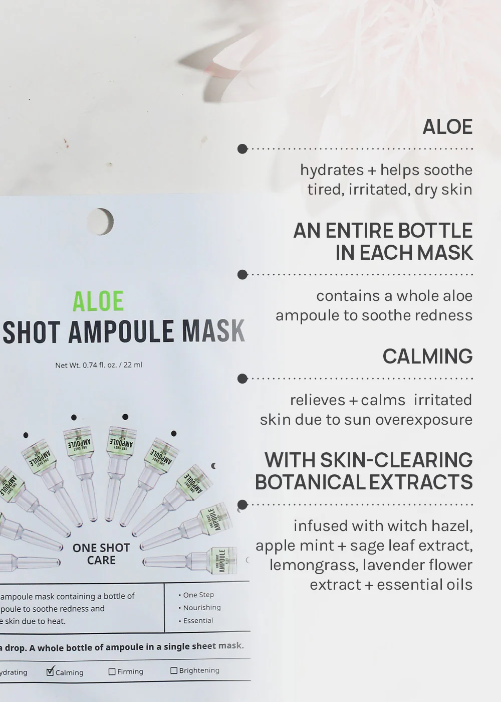 AOA Skin Aloe One Shot Ampoule Mask - Image 4