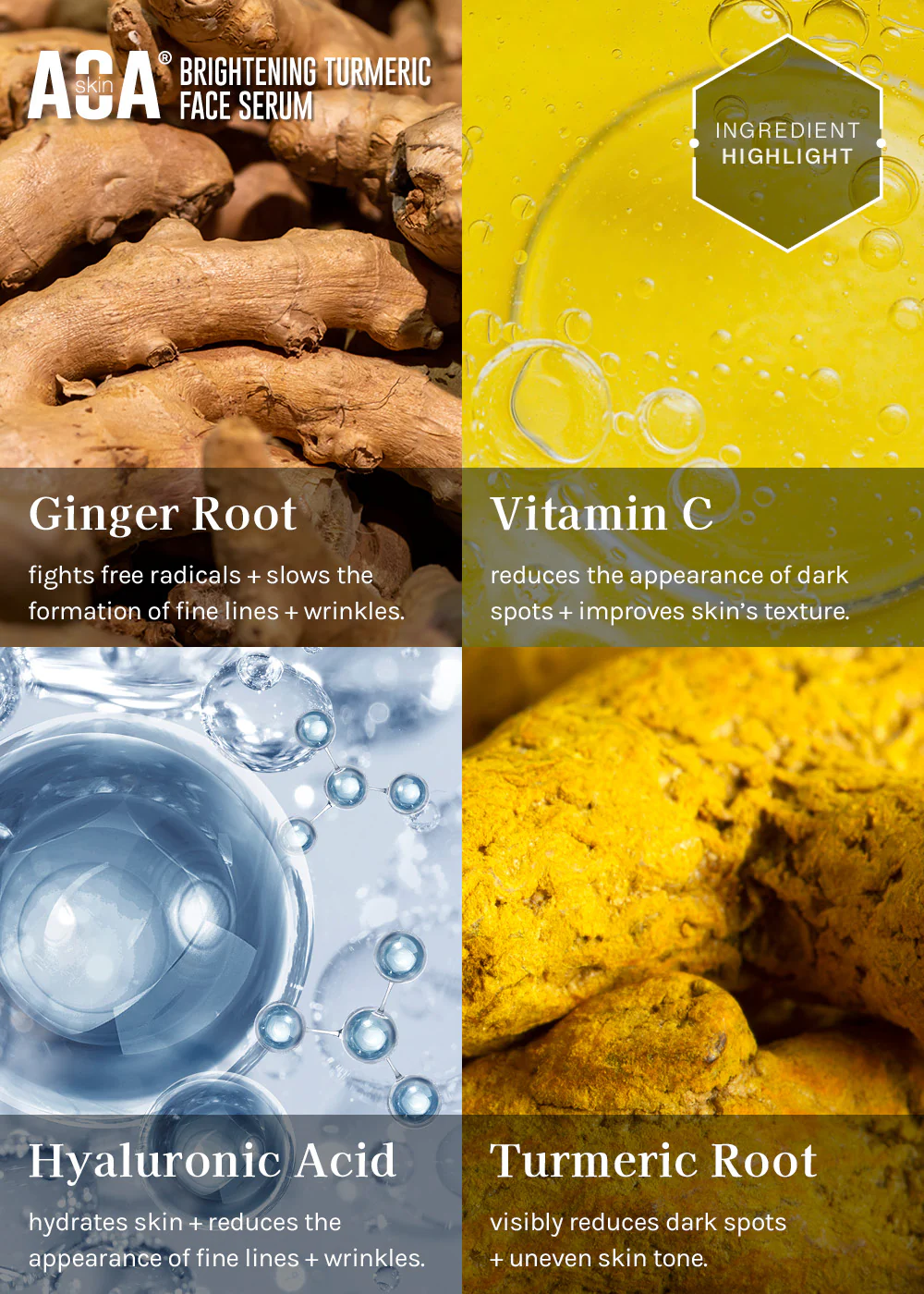 AOA Skin Brightening Turmeric Face Serum - Image 4
