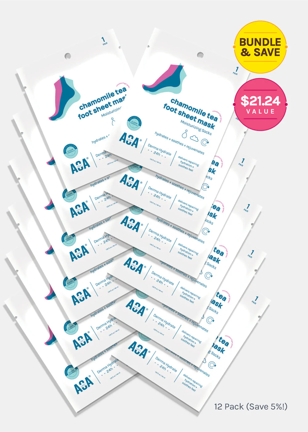 AOA Skin Chamomile Tea Foot Sheet Mask - Image 10