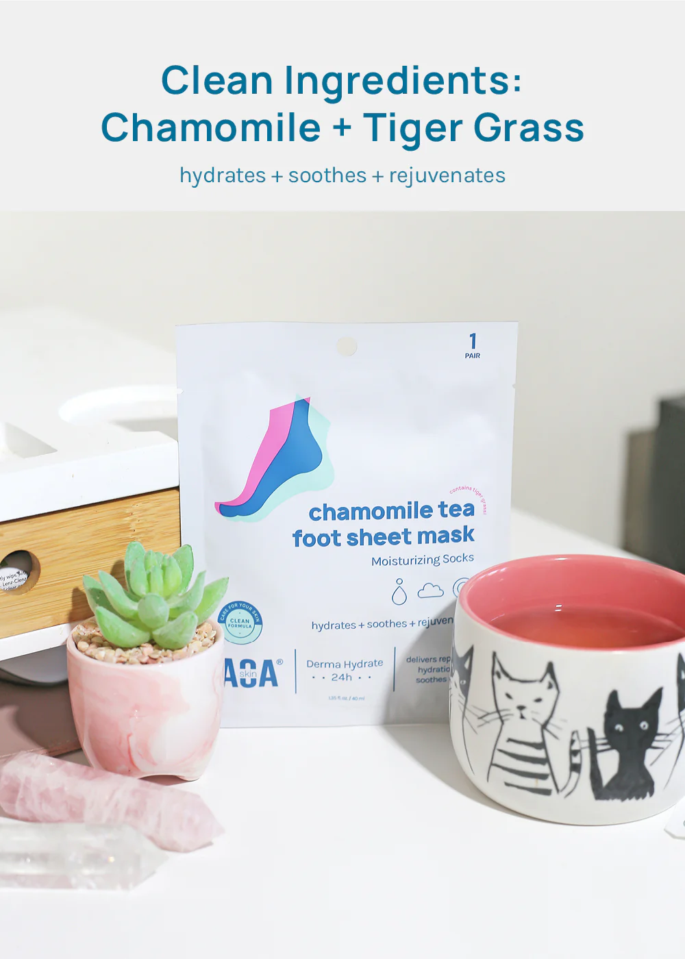 AOA Skin Chamomile Tea Foot Sheet Mask - Image 3