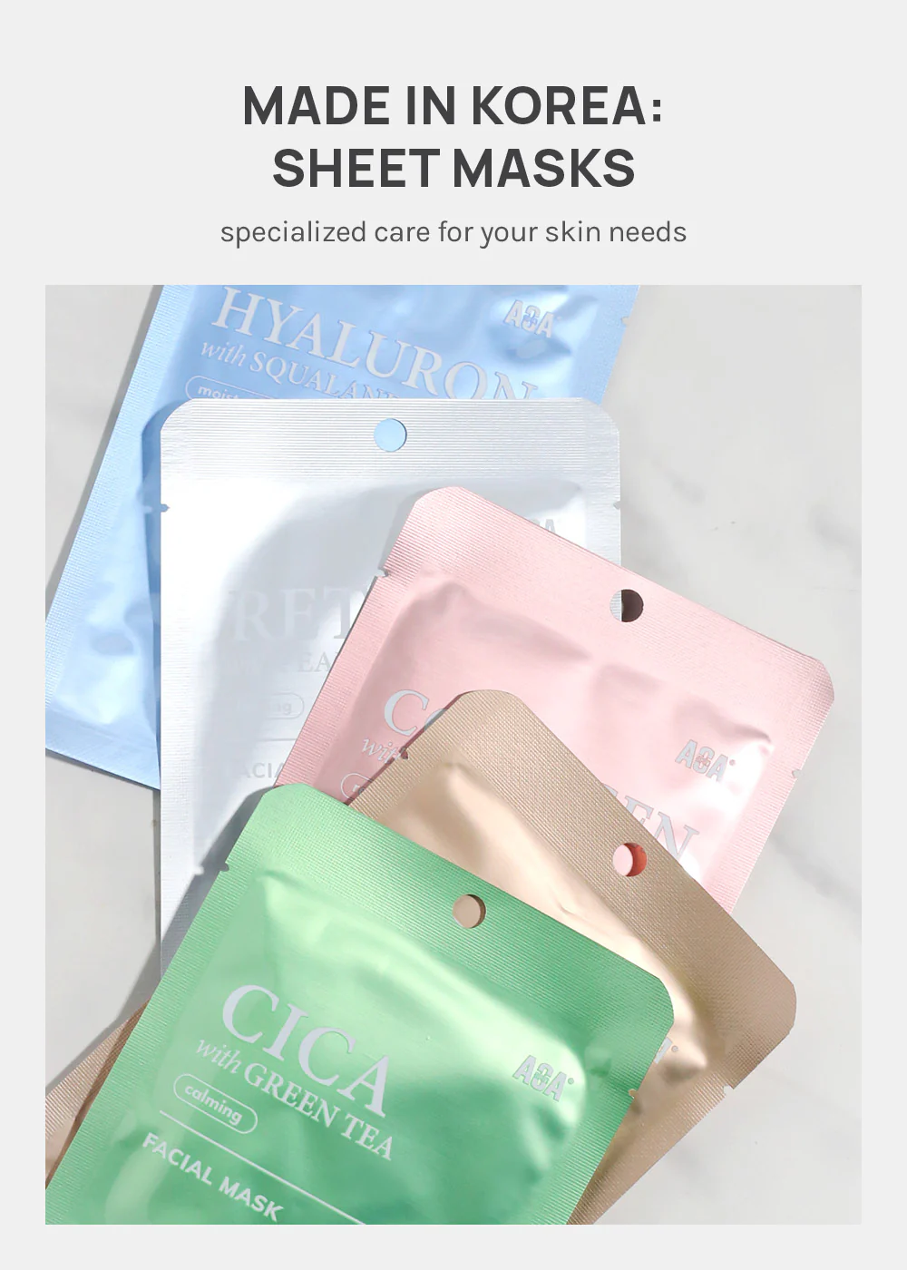 AOA Skin Cica with Green Tea Calming Facial Mask - Image 3