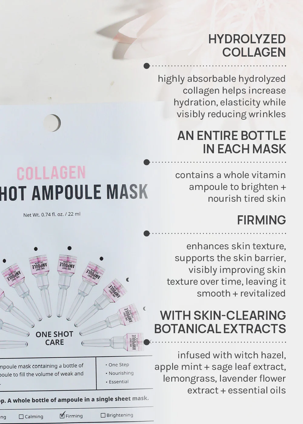 AOA Skin Collagen One Shot Ampoule Mask - Image 4