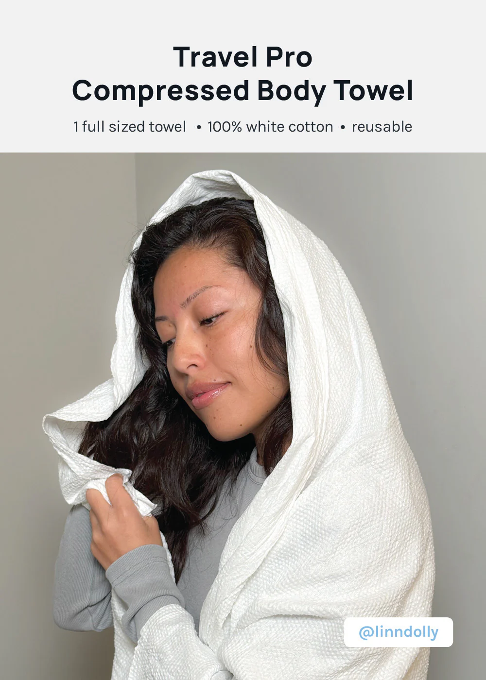 AOA Skin Compressed Full-Sized Bath Towel - Image 2