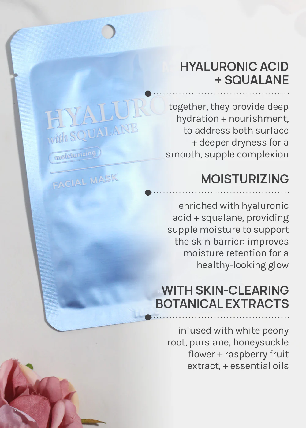 AOA Skin Hyaluron with Squalane Moisturizing Facial Mask - Image 4