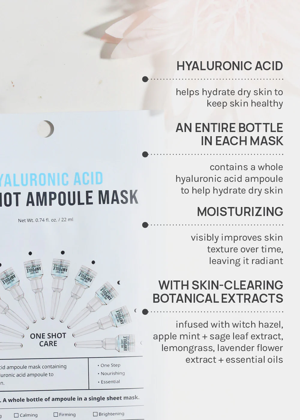 AOA Skin Hyaluronic Acid One Shot Ampoule Mask - Image 4