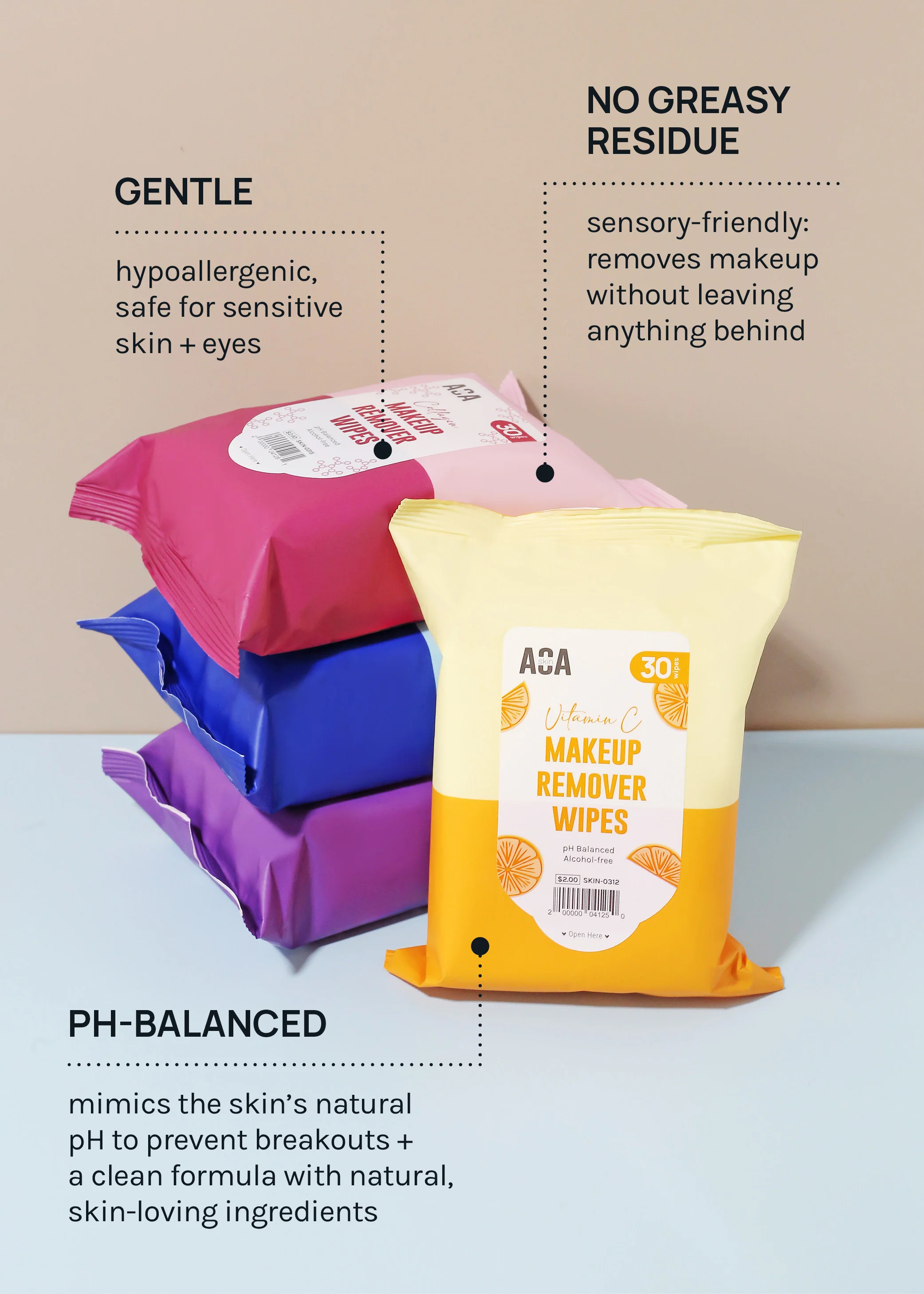 AOA Skin Makeup Remover Wipes - Image 5