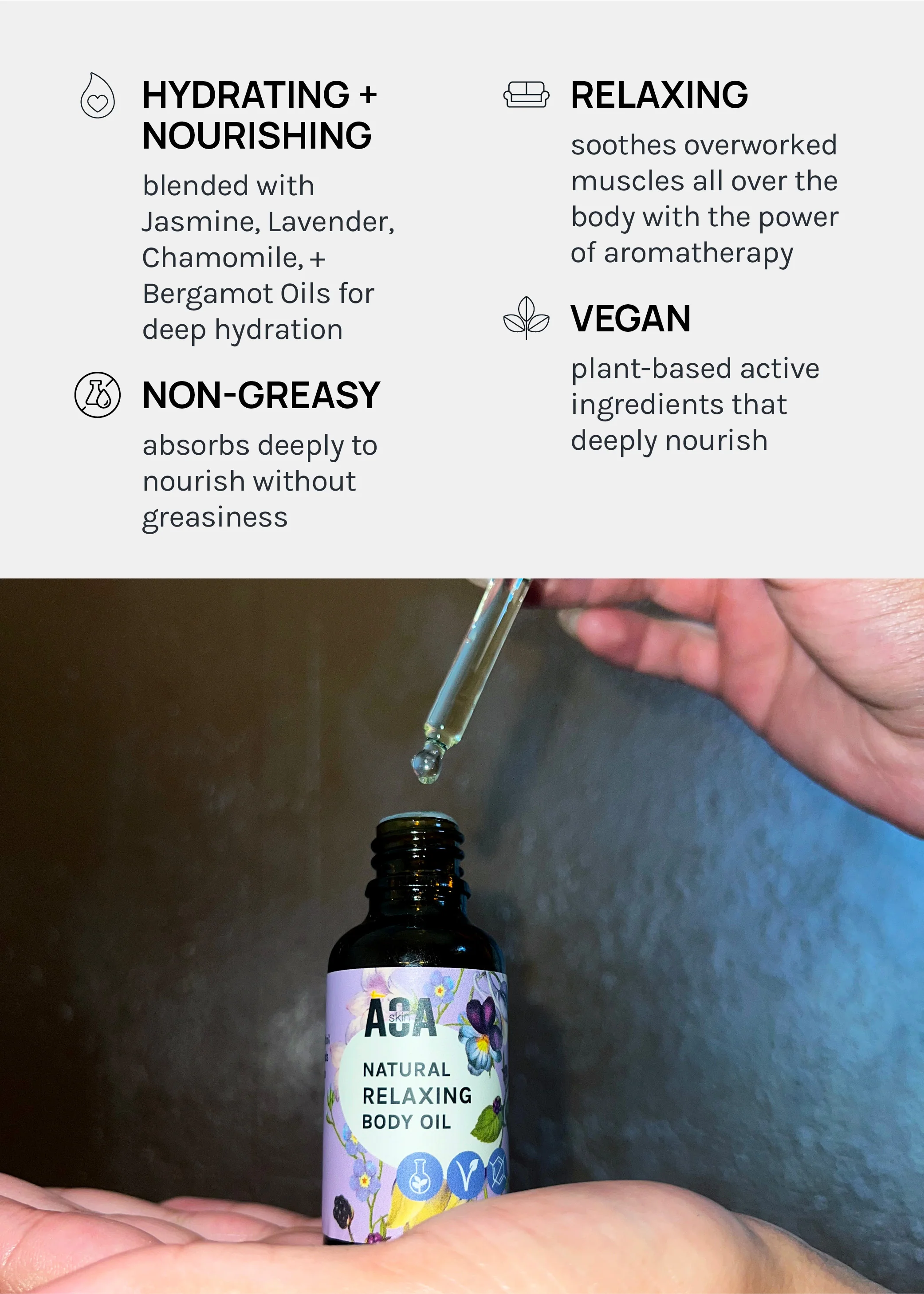 AOA Skin Natural Relaxing Body Oil - Image 4