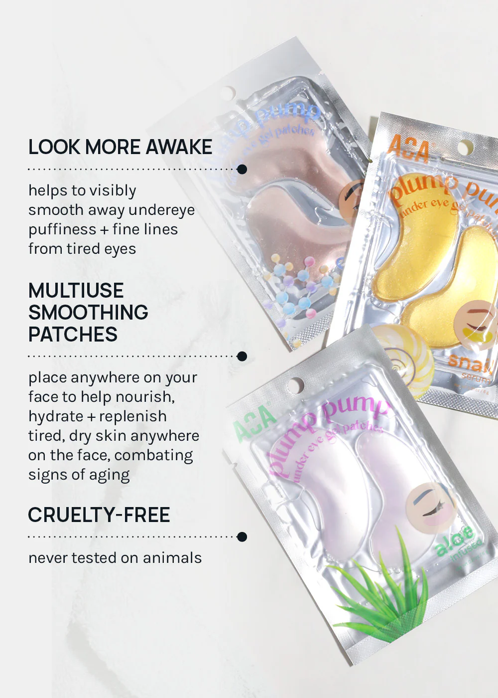 AOA Skin Plump Pump Under Eye Patches - Image 4