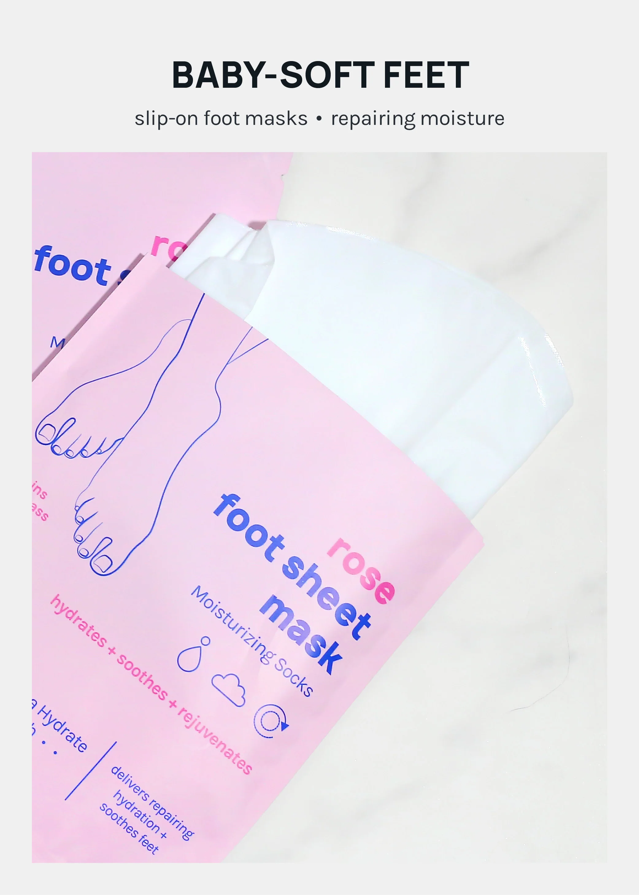 AOA Skin Rose Foot Sheet Mask - Image 3