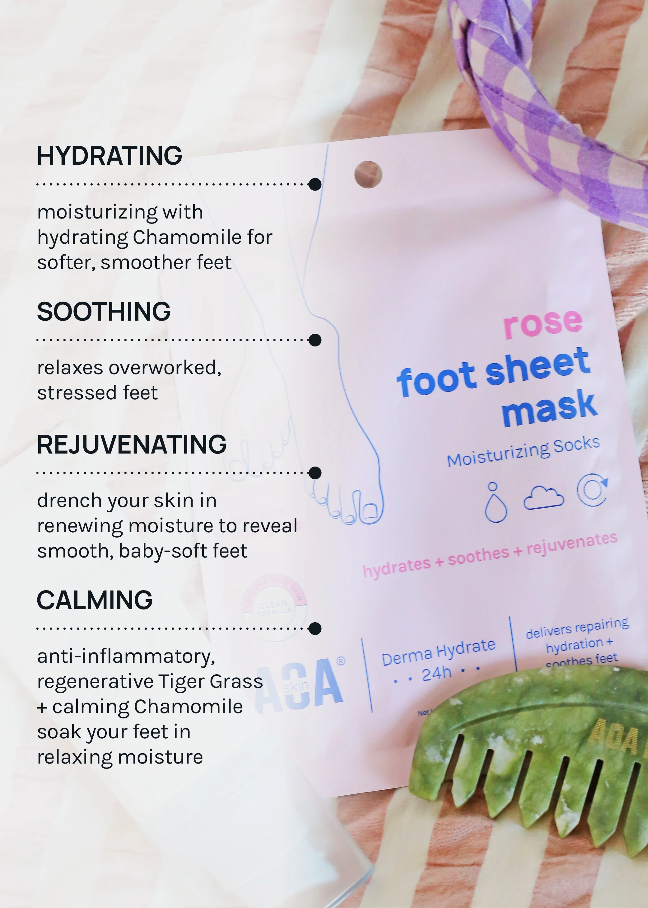 AOA Skin Rose Foot Sheet Mask - Image 4