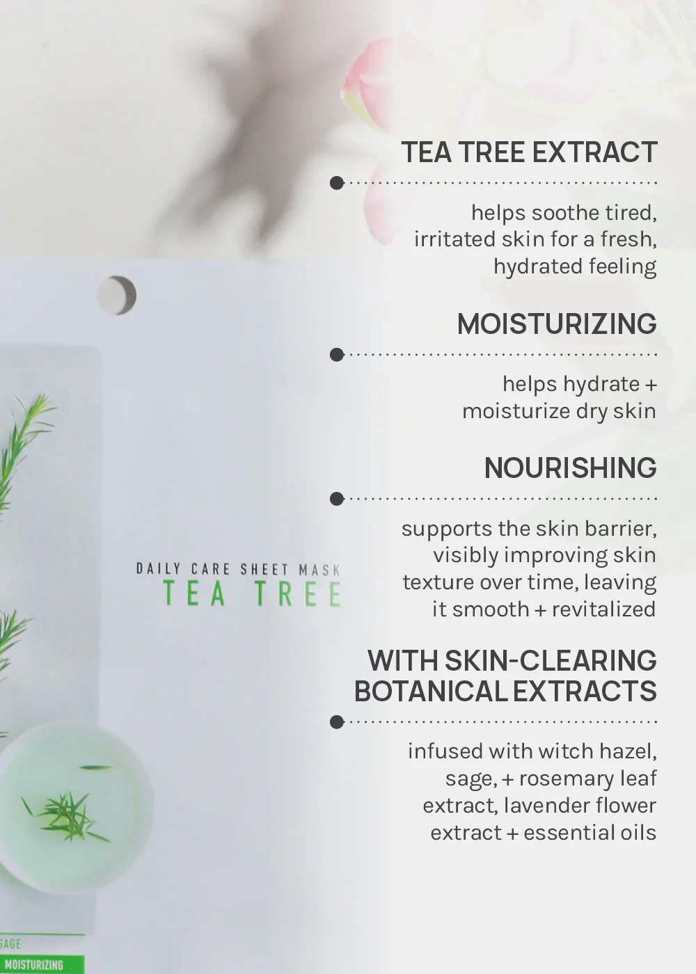 AOA Skin Tea Tree Daily Care Sheet Mask - Image 4