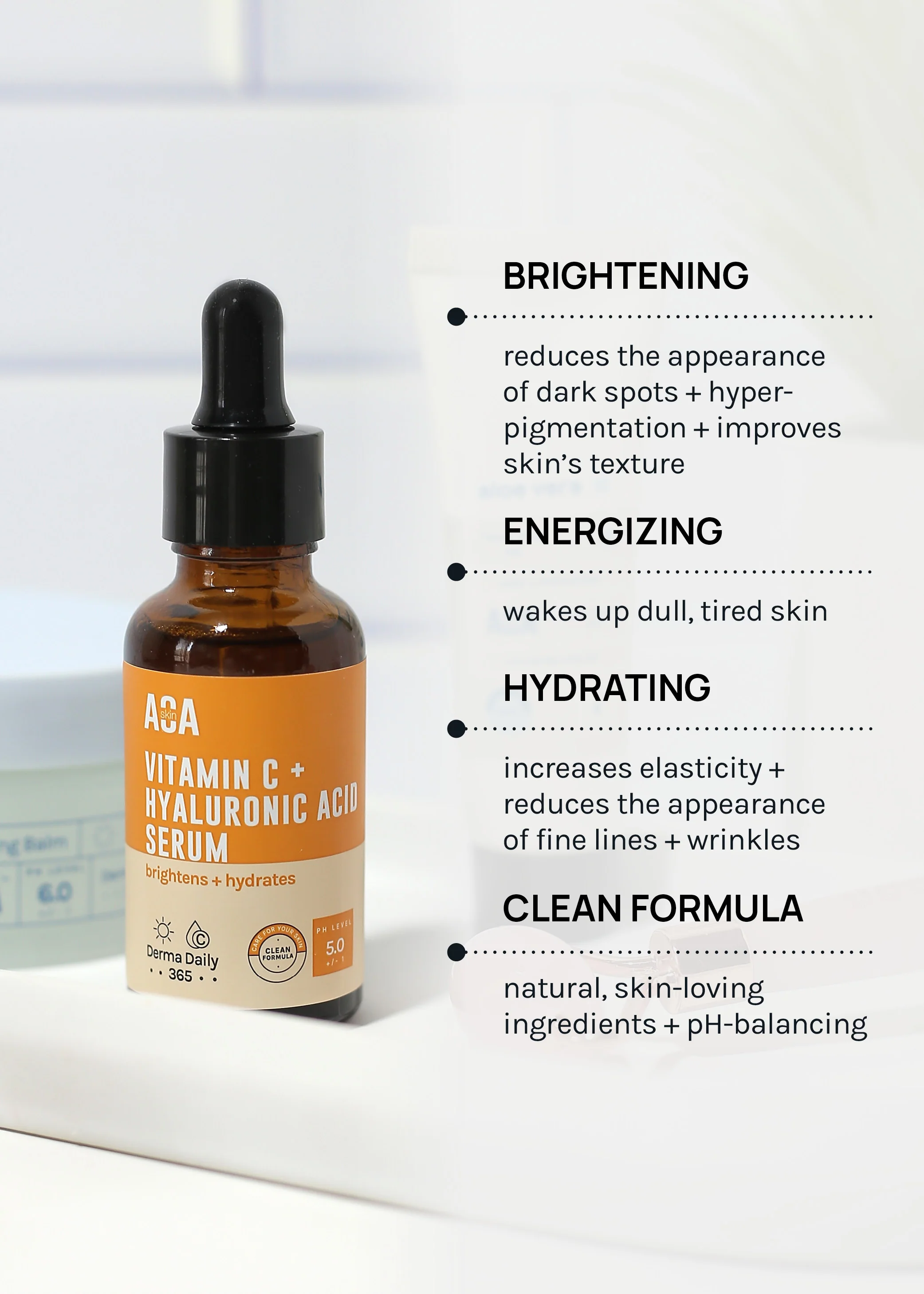 AOA Skin Vitamin C + Hyaluronic Acid Serum - Image 4