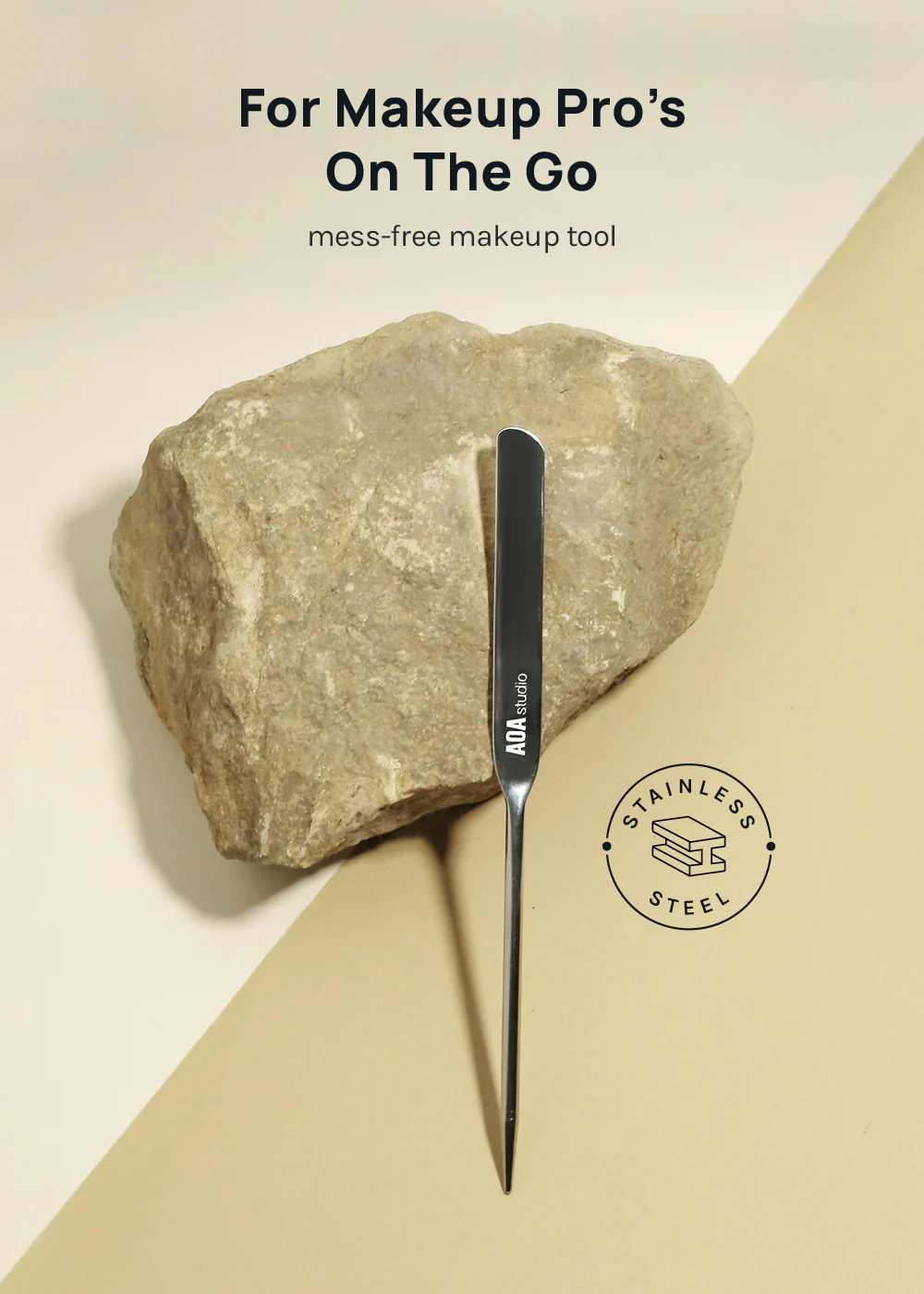 AOA Stainless Steel Mixing Palette and Spatula with Protective Sleeve - Image 4