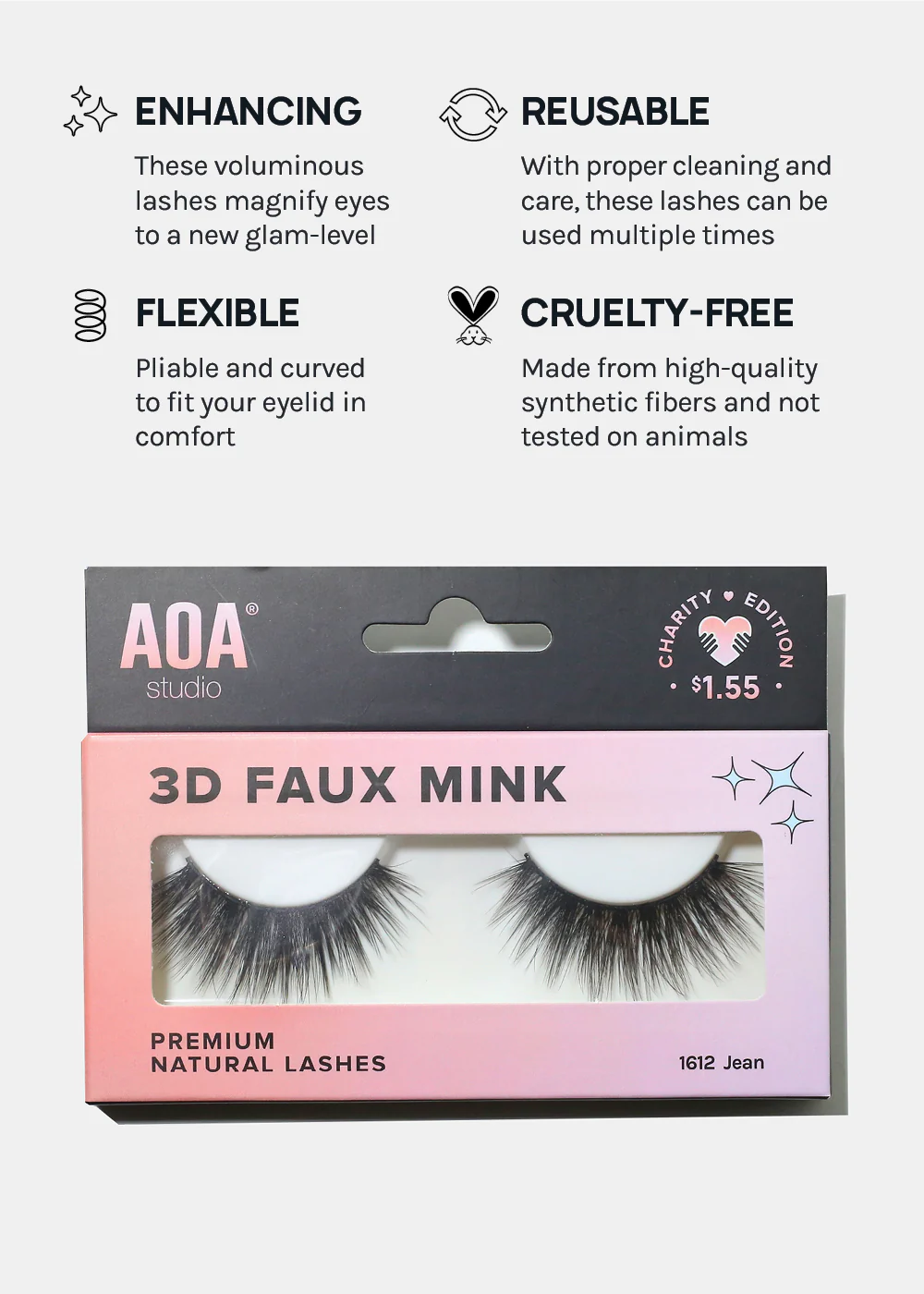 Paw Paw: 3D Faux Mink Lashes - Jean 5-Pack - Image 5