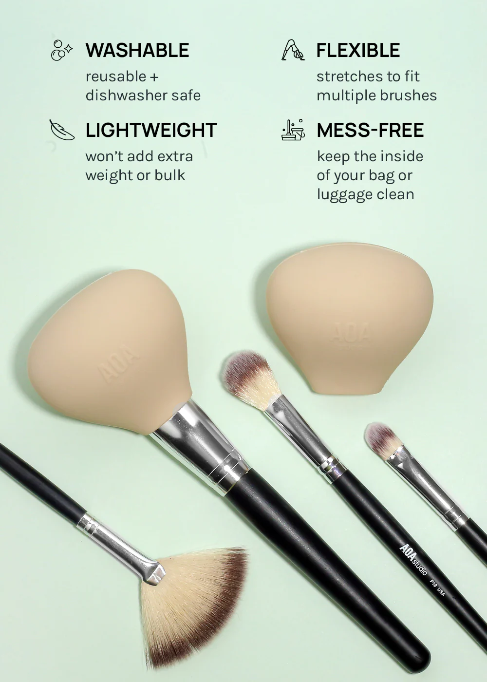 AOA Travel Silicone Brush Head Protector - Image 4