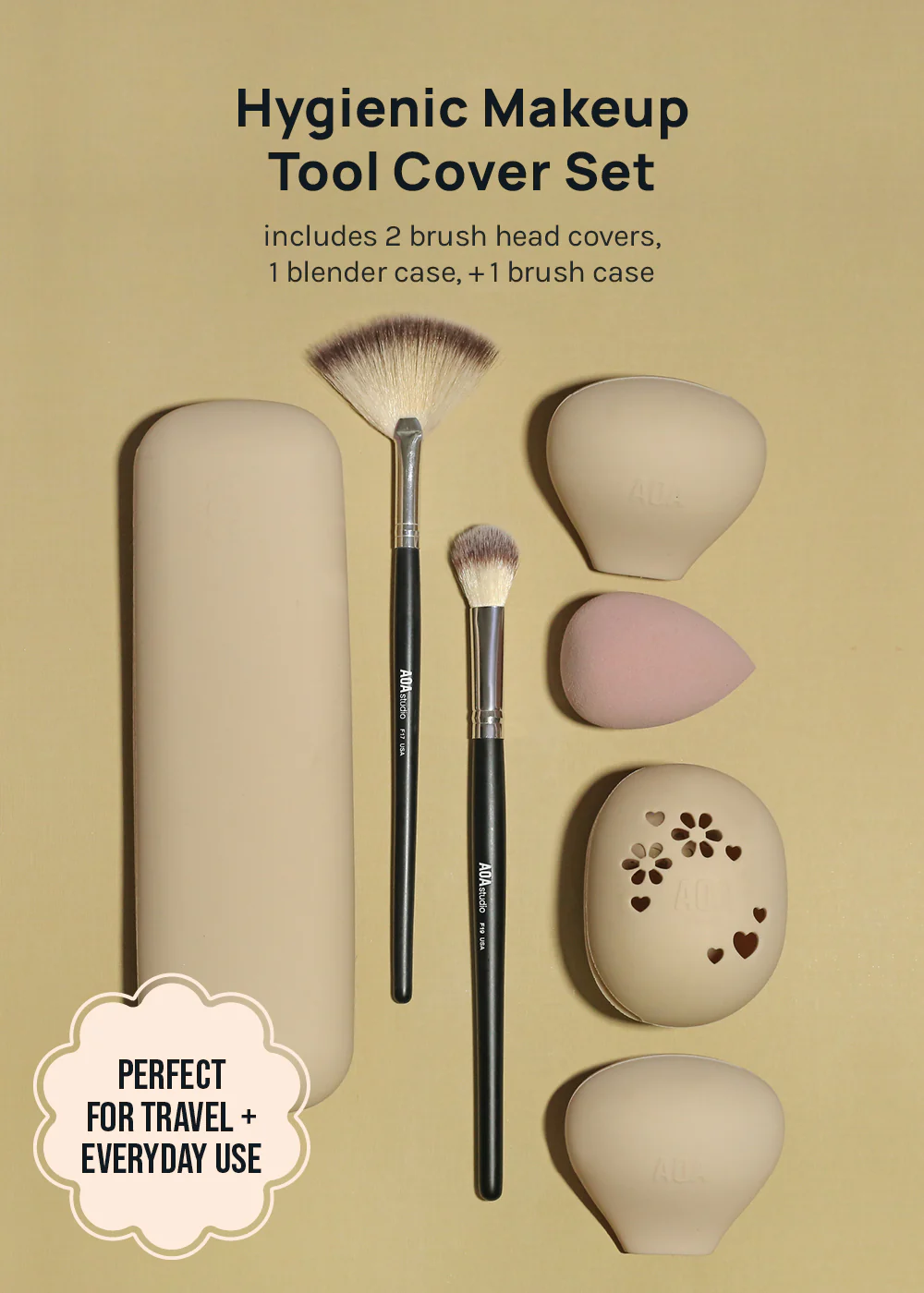 AOA Travel Silicone Makeup Tool Cover Set - Image 2