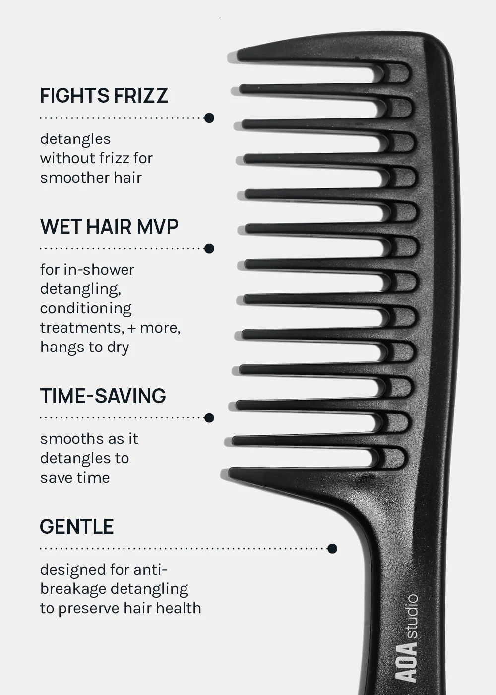AOA Wide Tooth Detangling Comb - Image 3