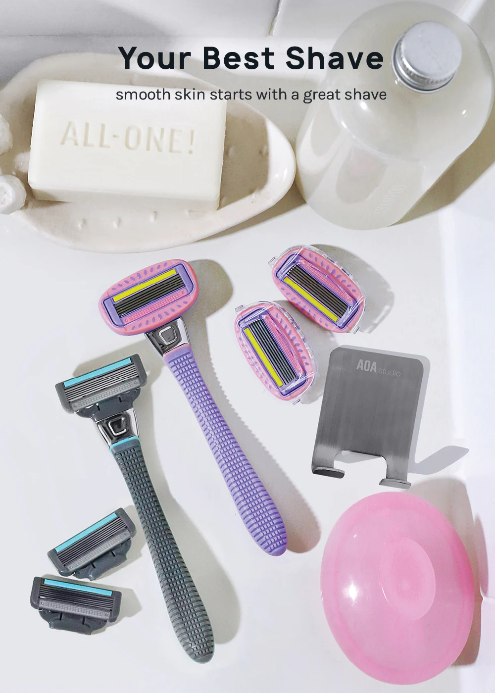 AOA Women's 5-Blade Razor Starter Kit - Image 10