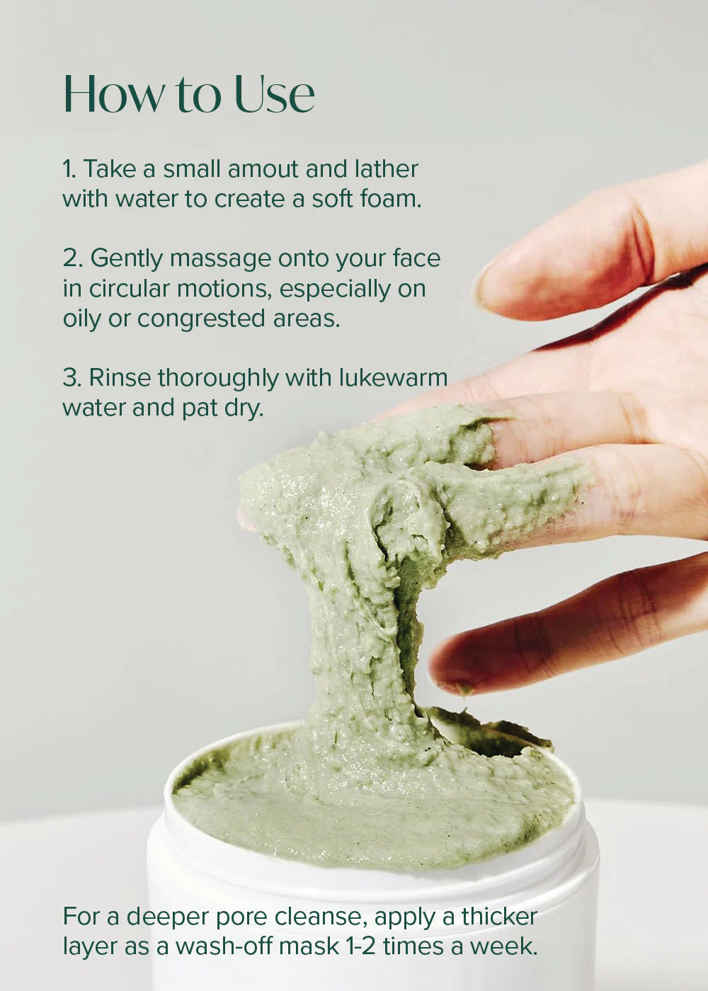 Arencia Fresh Green Rice Mochi Cleanser 120g - Image 9