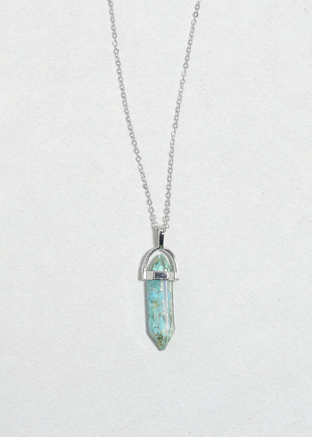 Aura Crystal Point Pendant Necklace