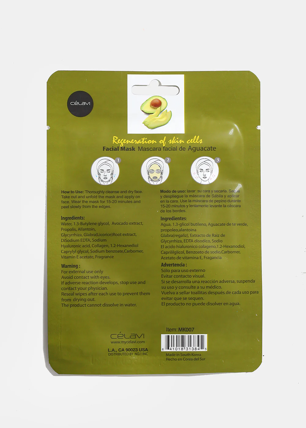 Avocado Skin Cell Regeneration Facial Sheet Mask - Image 2