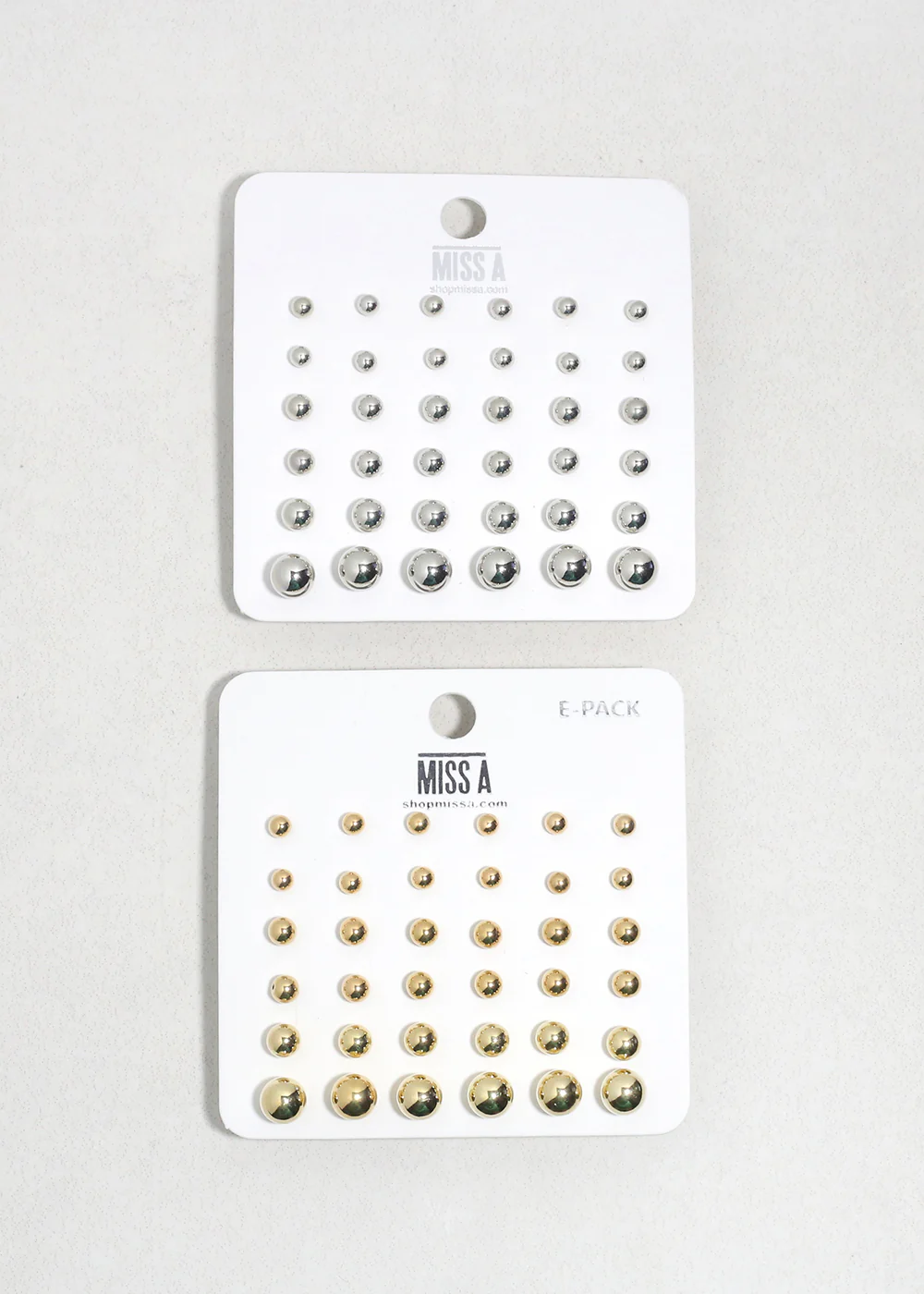 Ball Stud Earring Set - 18 Pairs