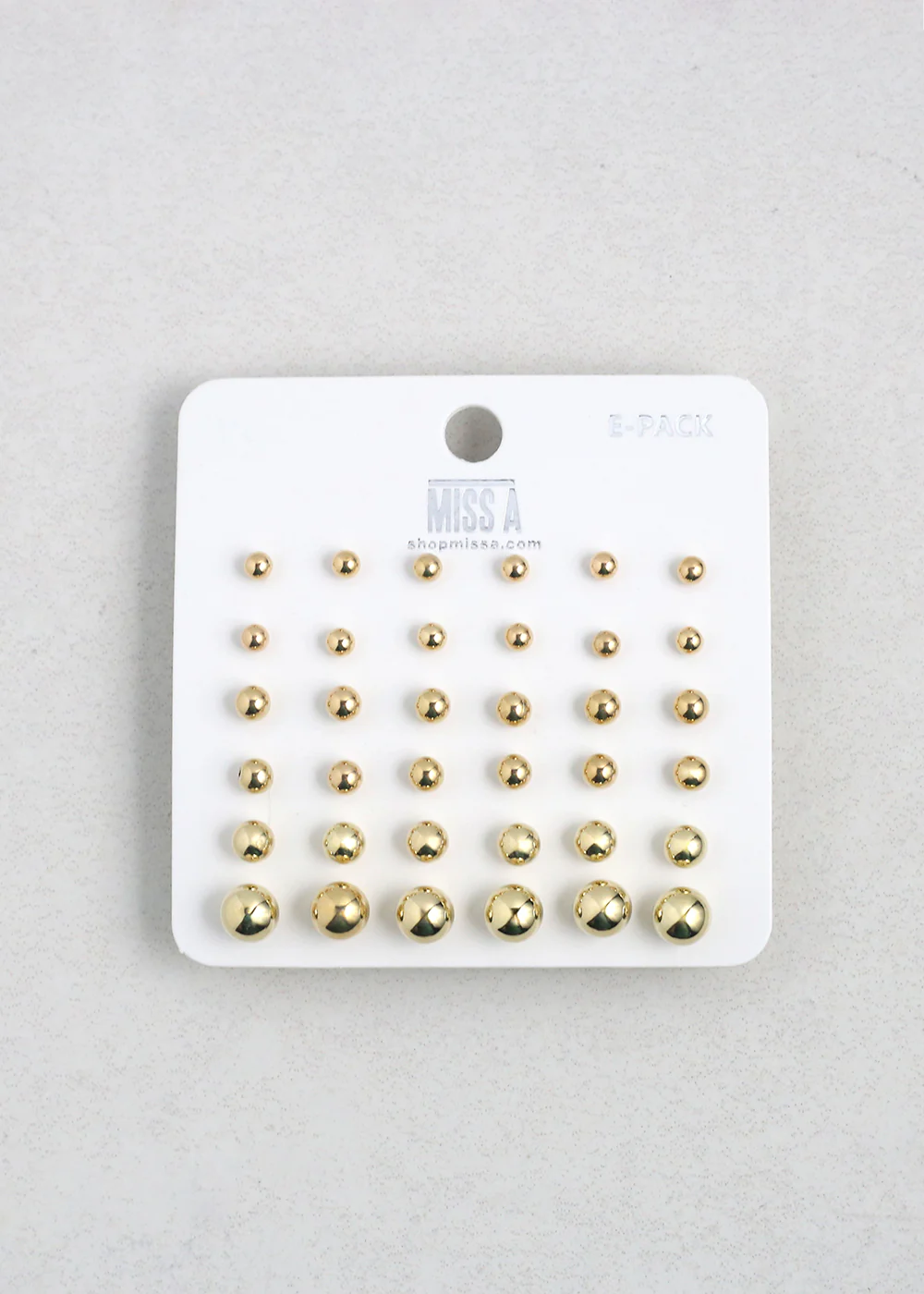 Ball Stud Earring Set - 18 Pairs - Image 2