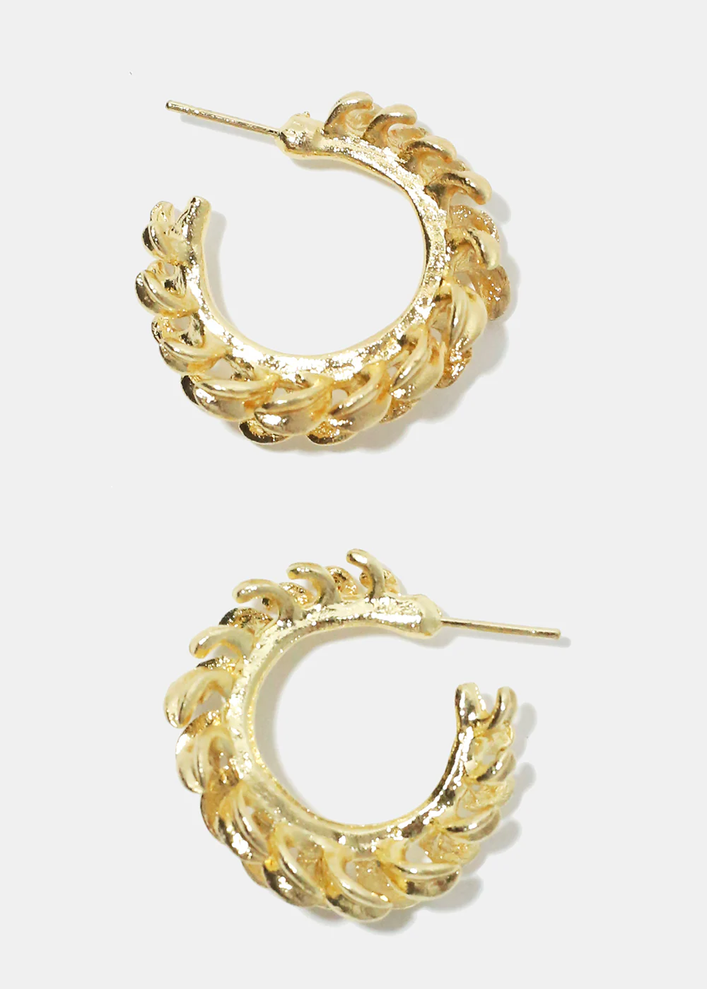 Bay Leaves Small Hoop Earrings - Image 2