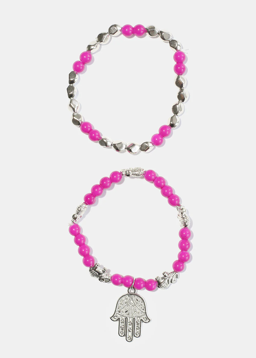Bead Bracelet with Hamsa Hand - Image 2
