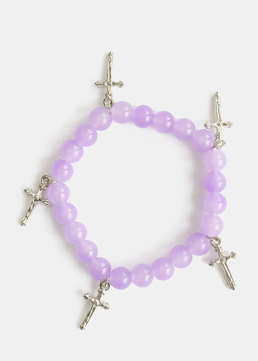 Beaded Bracelet with Silver Crosses - Image 6