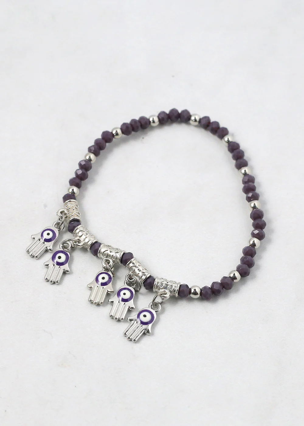 Beaded Hamsa Hand + Evil Eye Bracelet - Image 10