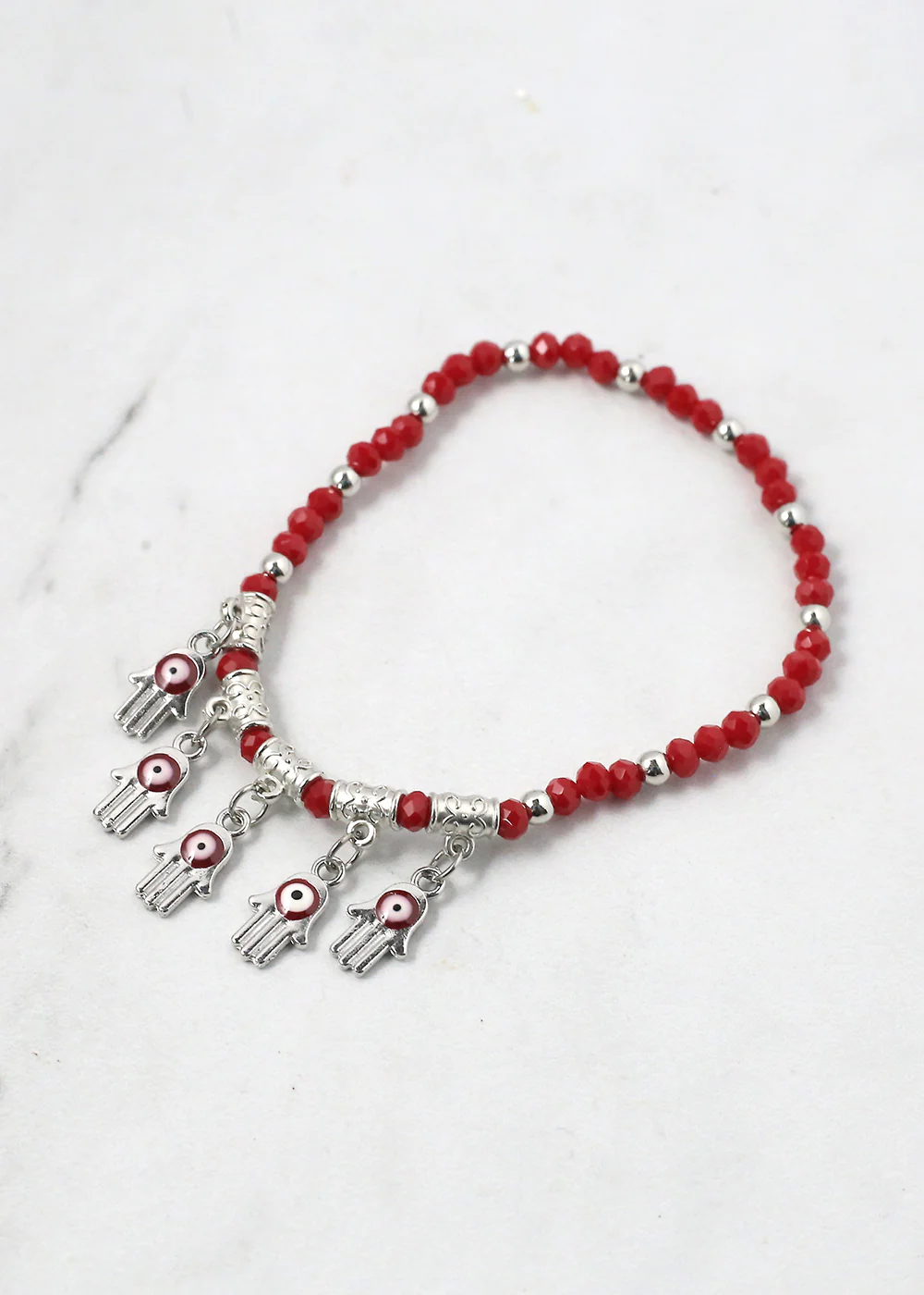 Beaded Hamsa Hand + Evil Eye Bracelet - Image 11
