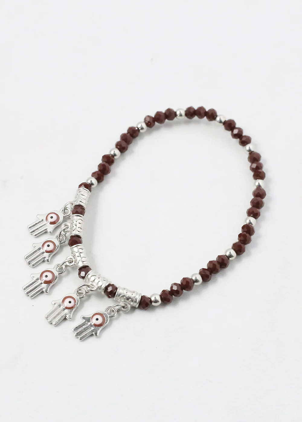 Beaded Hamsa Hand + Evil Eye Bracelet - Image 12