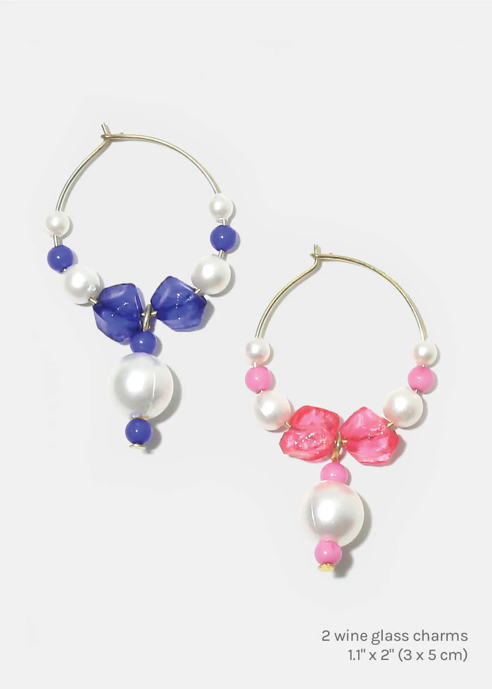 Beaded Pearl Wine Glass Marker Charms - Image 2
