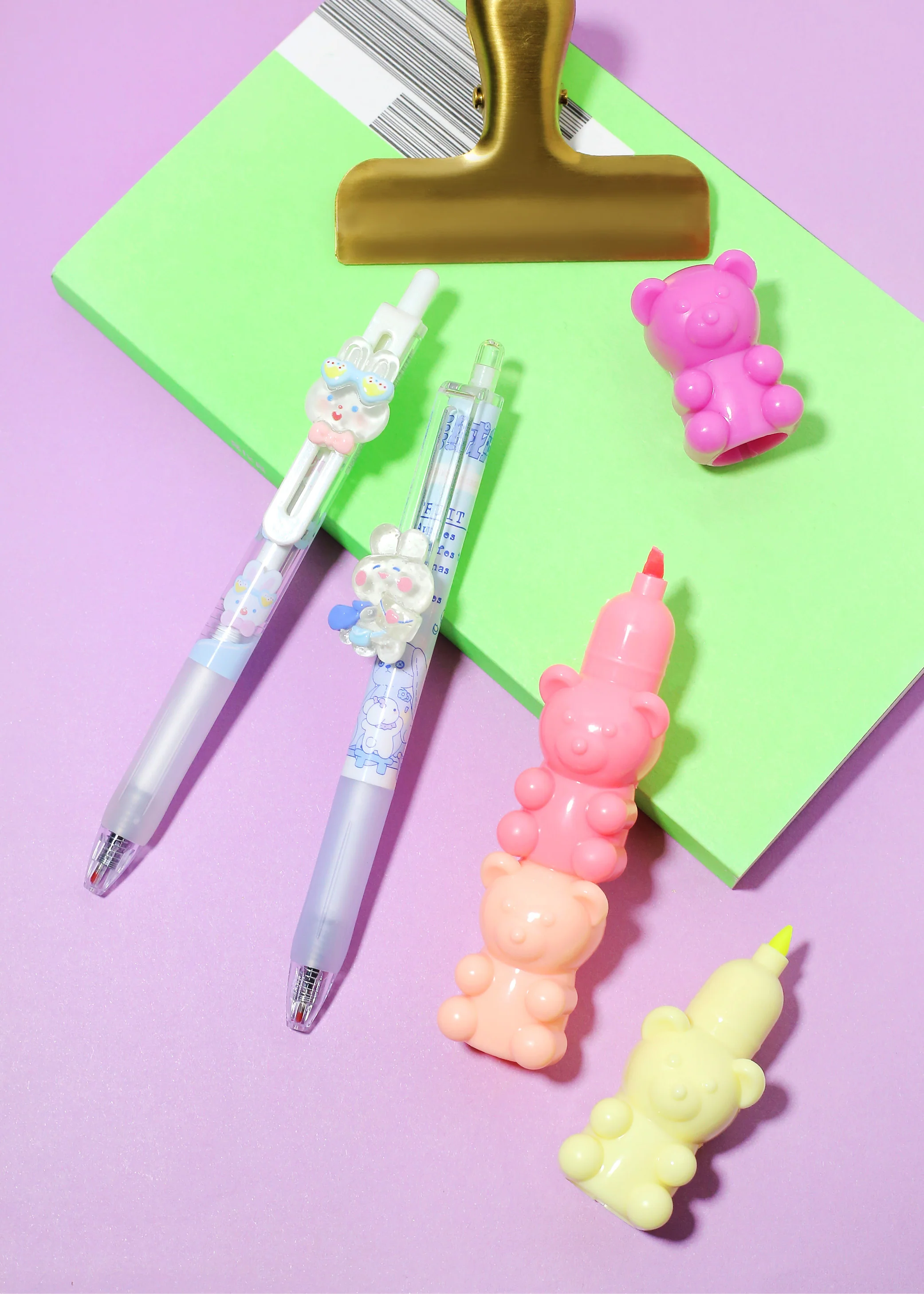 Official Key Items Bear + Bunny Fine Tip Pens - Image 3