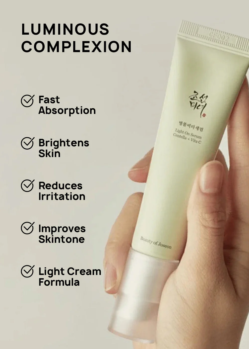 Beauty of Joseon Light On Serum: Centella + Vita C 30ml - Image 3
