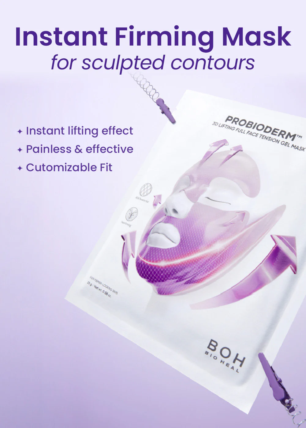 BIOHEAL BOH Probioderm 3D Lifting Full Face Tension Gel Mask (1 Sheet) - Image 2