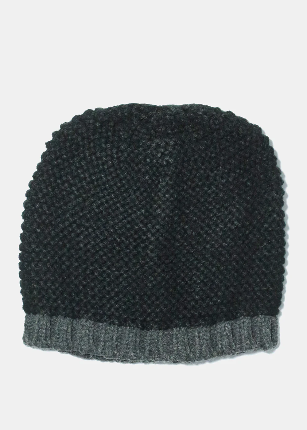 Black And Grey Knitted Beanie