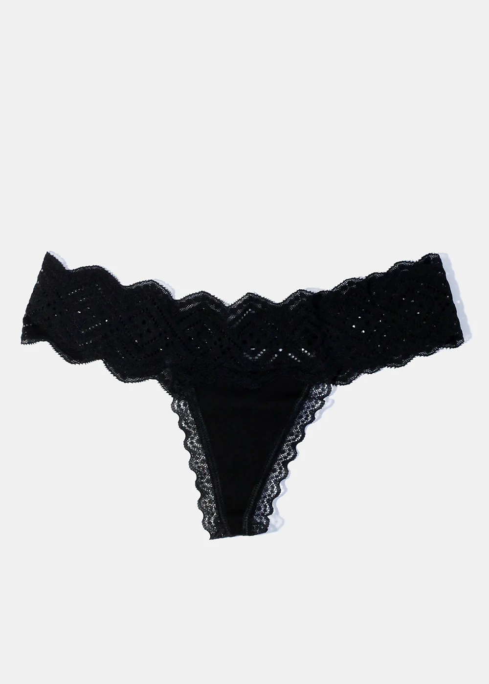 Black Lace Thong