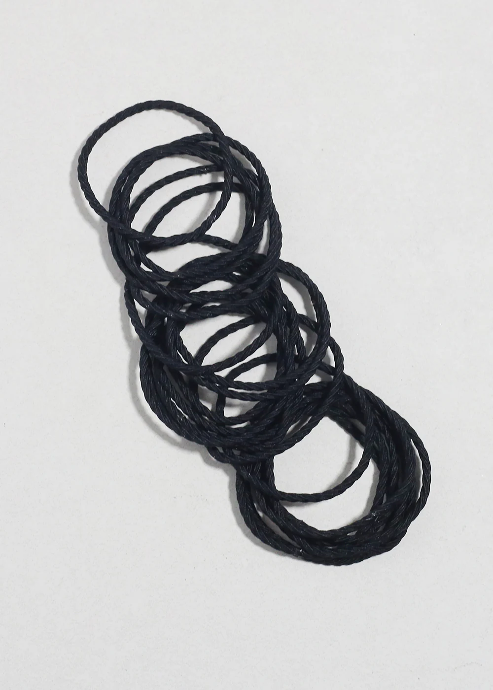 Black Spiral Hair Ties - 24 PCS - Image 2