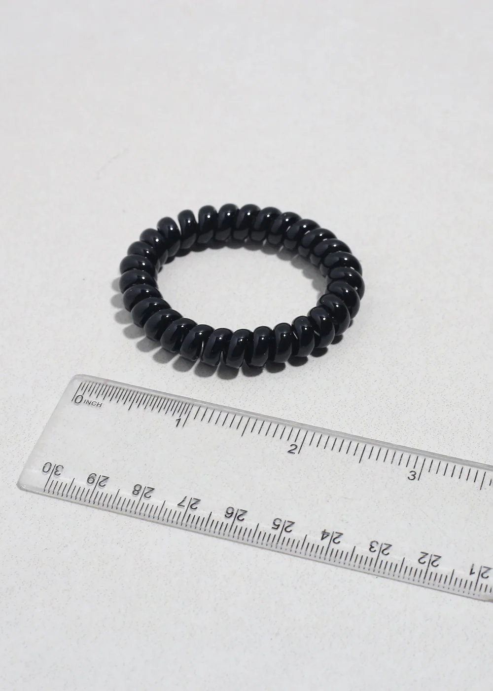 Black Spiral Hair Ties - 6 Pack - Image 3