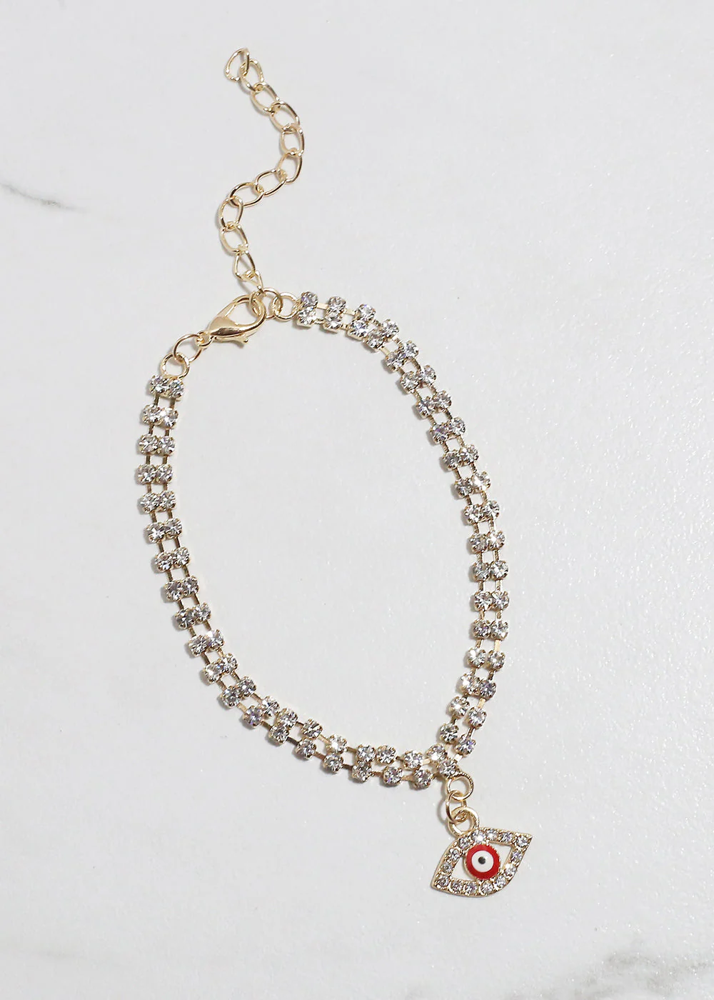 Bling Evil Eye Chain Bracelet - Image 3