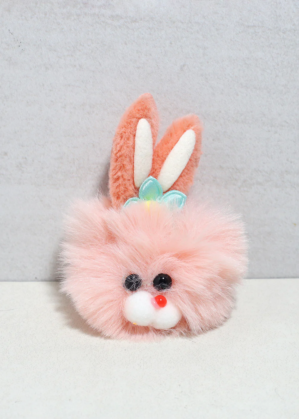 Blush Bunny Plush Keychain Bag Charm
