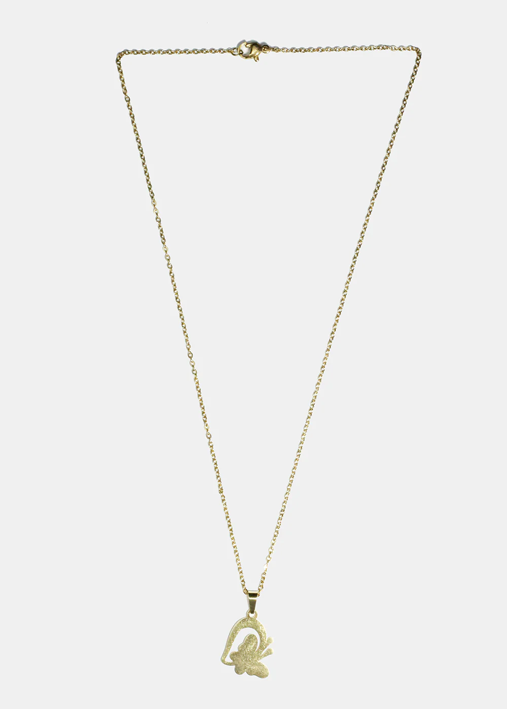 Butterfly & Half Heart Necklace - Image 2