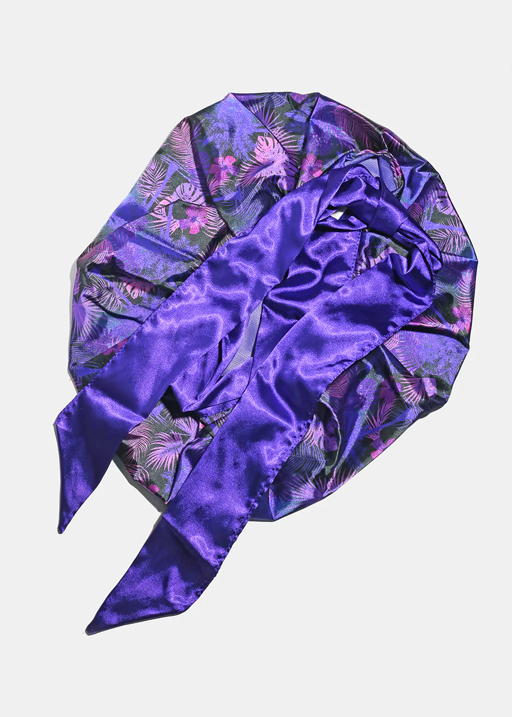 Adjustable Tie Silky Satin Bonnet – Double Layered - Image 2