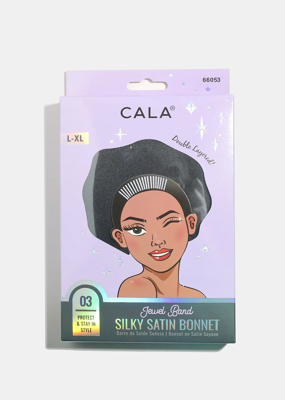 Jewel Band Silky Satin Bonnet – Double Layered